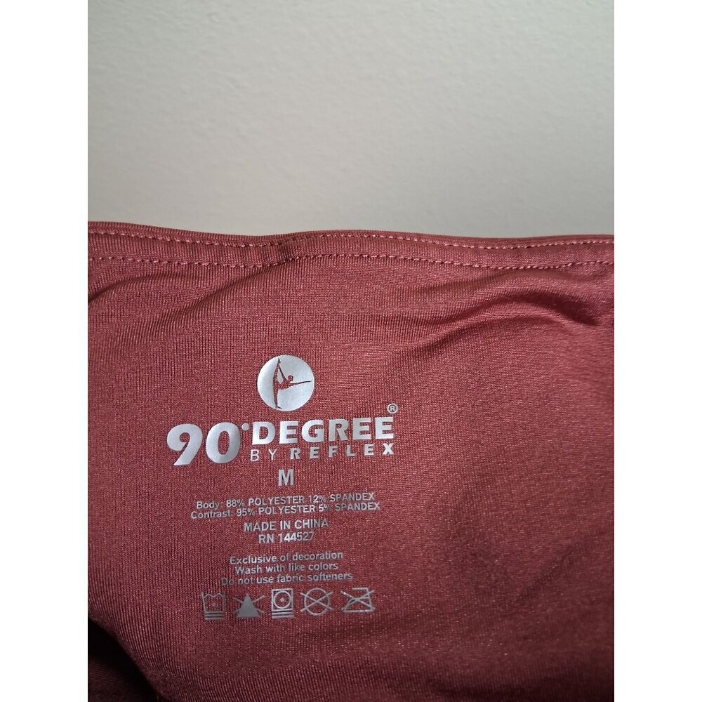 NWOT 90 Degrees by Reflex Leggings Yoga Gym Workout Athletic Copper Size Medium - Picture 7 of 7